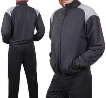 Спортивный костюм мужской СВИТШИРТ + БРЮКИ спортивные костюмы ХЛОПОК черный 938 XL