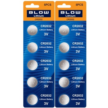 10x MOCNA BATERIA LITOWA CR2032 3V LITHIUM ZEGARKOWA PASTYLKA DL2032 SB-T51