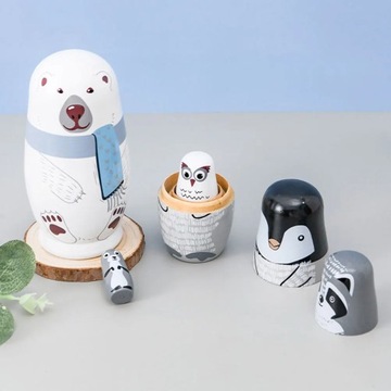 Матрешка Матрешки Деревянные Животные Русская