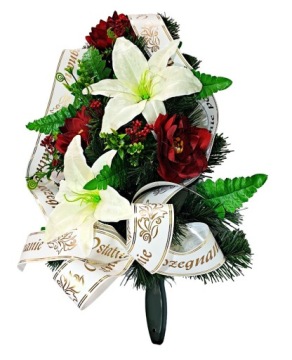 БУЧОК ДЛЯ ПОХОРОННЫХ ЦВЕТОВ НА МОГИЛУ, СОСТАВ БУКЕТА