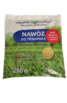 NAWÓZ DO TRAWNIKA 4 KG 200M2 WIELOSKŁADNIKOWY