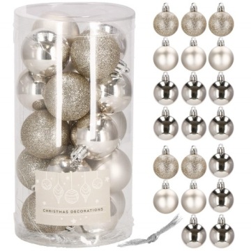 НЕРУБИМЫЕ РОЖДЕСТВЕНСКИЕ ШАРЫ 4см НАБОР ИЗ 20 ШТ. МИКС