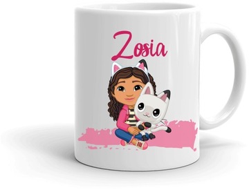 Kubek Koci Domek Gabi + dowolne imię + kartonik