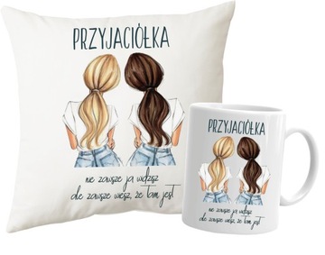 Kubek + Poduszka zestaw prezentowy PRZYJACIÓŁKI