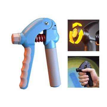 Тренажер для пальцев, тренажерный зал, захват для рук, регулируемая силовая тренировка, синяя ручка