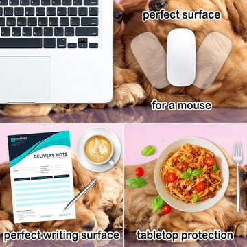 Ochronna mata na biurko 120x60 śpiące pieski psy