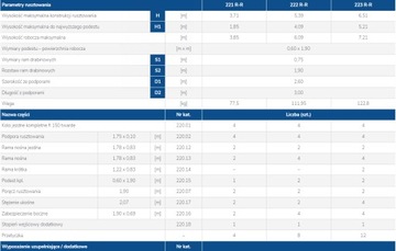 RUSZTOWANIE ALU DRABEX RA-600R-R WYS.ROB.6,09M