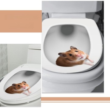 NAKLEJKI ŚCIENNE DO ŁAZIENKI DESKA TOALETOWA