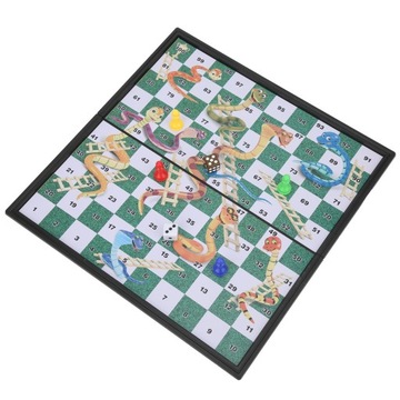 Магнитная шахматная лестница-змея складная