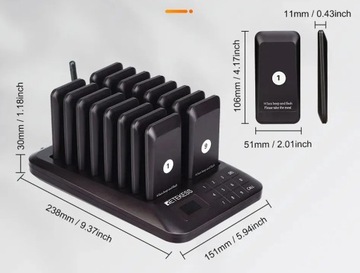 Пейджер для звонящего по телефону 16 шт. Пейджер для ресторанов 500 м