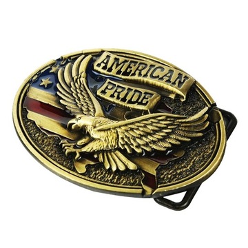 Engraved Bronze Eagle Belt Buckle American Pride