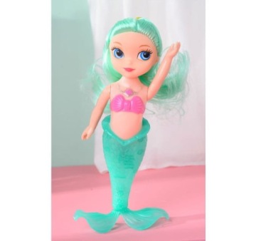ВОЛШЕБНАЯ КУКЛА-РУСАЛОЧКА СО СВЕТЯЩИМСЯ ХВОСТОМ 15СМ