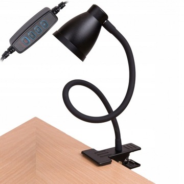 LAMPKA DO BIURKA LED SZKOLNA 5W KLIPS CZARNA