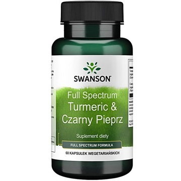 SWANSON KURKUMA ORGANICZNA i PIPERYNA TURMERIC NEW