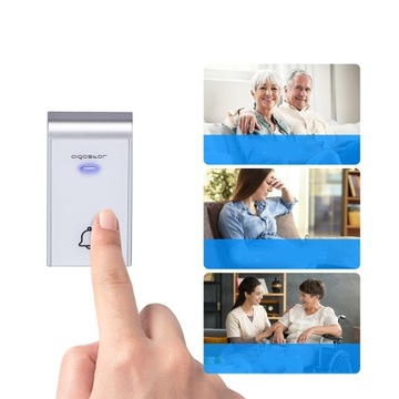 Dzwonek Bezprzewodowy 1-Przycisk 2-Odbiorniki 230V
