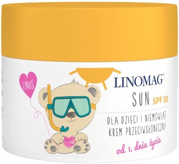 LINOMAG SUN KREM Z FILTREM SPF30 50ml DLA DZIECI