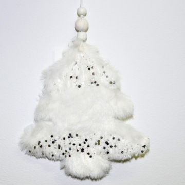 УКРАШЕНИЕ ДЛЯ РОЖДЕСТВЕНСКОЙ ЕЛКИ БЕЛАЯ РОЖДЕСТВЕНСКАЯ ЕЛКА 23 СМ ПОДАРОЧНОЕ УКРАШЕНИЕ