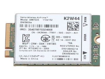 Modem WWAN K2W44 DW5809e LTE do Dell E5450 E7450