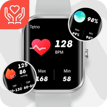 SMARTWATCH ZEGAREK POLSKIE MENU ROZMOWY SPORT SMART WATCH MĘSKI ORAZ DAMSKI