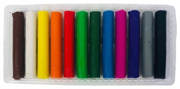 КРУГЛЫЙ ШКОЛЬНЫЙ Пластилин 12 ИНТЕНСИВНЫХ ЦВЕТОВ АТРА