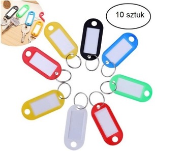 Zawieszka do kluczy identyfikator brelok 10 sztuk
