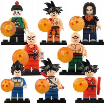 MINIFIGURKI DRAGON BALL KLOCKI AKCESORIA KOMPLET 233272