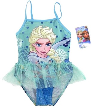 KRAINA LODU FROZEN strój kostium kąpielowy jednoczęściowy DISNEY 110 116