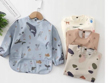 Бежевый водонепроницаемый фартук с фруктами S.