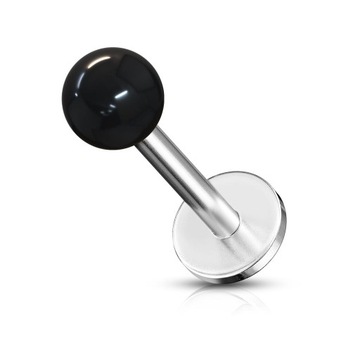 Kolczyk do wargi uszu helix rook Czarny