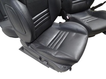 Fotele Elektryczne + Kanapa Skóra Czarne Peugeot 407 Coupe 2005-2011 Europa
