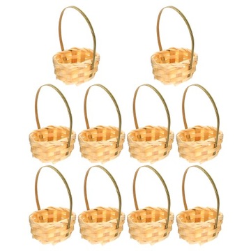 Mini Koszyczki Wielkanocne Kwiaty Wiklinowe 10 Szt