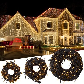 MOCNE ZEWNĘTRZNE IP44 CHOINKOWE LAMPKI 20M 200LED