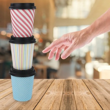 БУМАЖНЫЕ СТАКАНКИ 250мл 50x Pastel to HOT 80мм