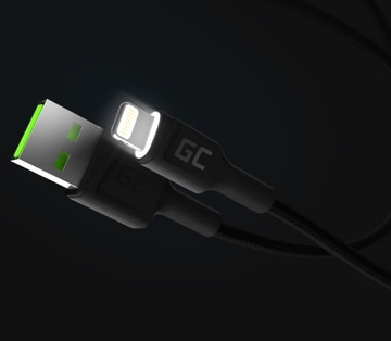 Комплект из 3 кабелей GC Ray USB-A — Lightning LED, 200 см для iPhone