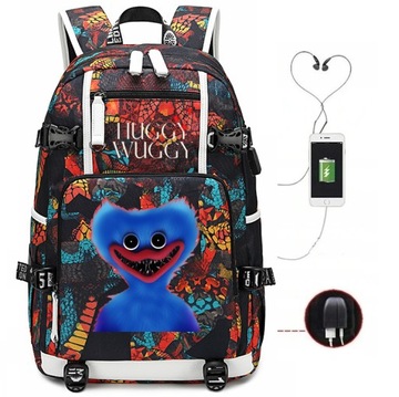PLECAK A4 HUGGY WUGGY WODOODPORNY USB WZORY
