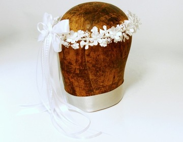 белый традиционный венок для причастия, венки для причастия