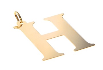 Złota zawieszka w kształcie dużej litery H 29823