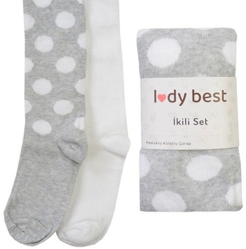 RAJSTOPY BAWEŁNA ZESTAW 2PAK 80/86 H014G