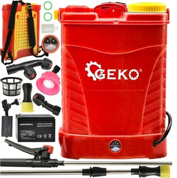Opryskiwacz AKUMULATOROWY Plecakowy GEKO 16l Aku 12V 8Ah+ Ładowarka