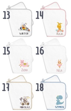 RĘCZNIK DO PRZEDSZKOLA ŻŁOBKA Z IMIENIEM DLA PRZEDSZKOLAKA DLA DZIECI 50x30