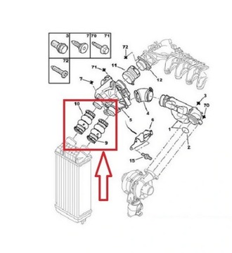 CITROEN C4 1.6 HDI WAZ TRUBKA TURBO INTERCOOLER