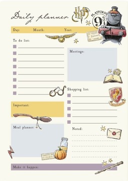 Planer dzienny A5 na biurko Harry Potter 9 3/4 54k