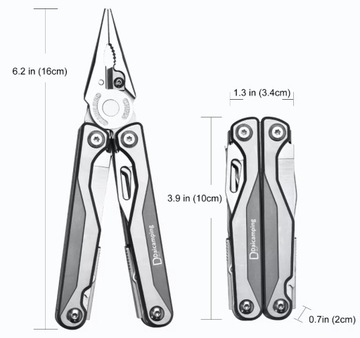 DAICAMPING DL7 Narzędzie Wielofunkcyjne ze stopu TYTANU Multitool + Etui