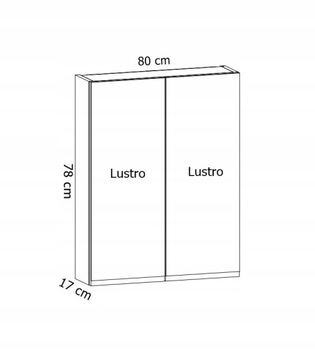 Szafka łazienkowa wisząca ANTICO 80 z lustrem biała (W2)