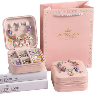 НАБОР ДЛЯ ИЗГОТОВЛЕНИЯ БРАСЛЕТОВ, ОЖЕРЕЛЬЕ, КУЛОНОВ, БУСИН + КОРОБКА