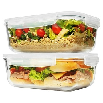 Контейнеры стеклянные пищевые, стакан для хранения с крышкой, 6 шт.