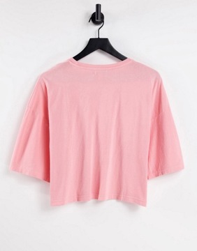 Różowy krótki t-shirt defekt XS