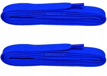 SZAFIROWE PŁASKIE POLIESTROWE SZNUROWADŁA 160 cm