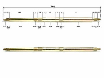 OŚKA TYŁ ATV 125 HB