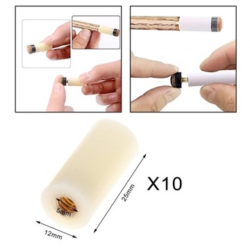 10 сменных винтов для бильярдного кия на наконечниках бильярдного кия 12 мм.